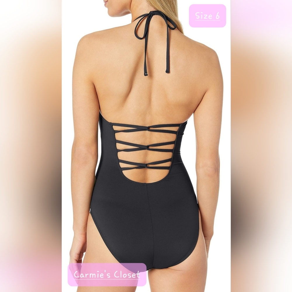 🔥NWT🔥OBO🔥 🔴 La Blanca Women's Island Goddess Mio One Piece Swimsuit Size 6 - Picture 2 of 7